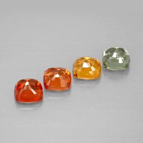 Sapphire Gemstones in 4.2 x 4.1 mm Size for Sale, Sapphire Stones in Multicolor Color