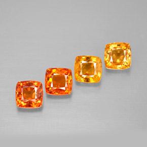 1.99 ctw Multicolor Sapphire Stones, Natural Sapphire in Cushion-Cut Shape for Sale