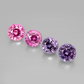 1.69 ct Multicolor Sapphire Gemstone, Sapphire Gem in Round Facet Shape for Sale.