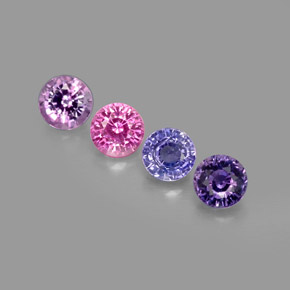 1.37 ct Multicolor Sapphire Gemstone, Sapphire Gem in Round Facet Shape for Sale.