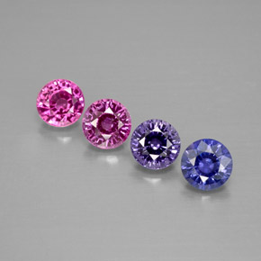 1.40 ct Multicolor Sapphire Gemstone, Sapphire Gem in Round Facet Shape for Sale.