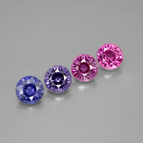 1.40 ct Multicolor Sapphire Stone, Natural Sapphire in Round Facet Shape for Sale