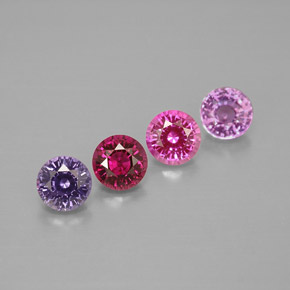 1.29 ct Multicolor Sapphire Gemstone, Sapphire Gem in Round Facet Shape for Sale.