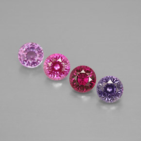 1.29 ct Multicolor Sapphire Stone, Natural Sapphire in Round Facet Shape for Sale