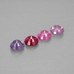 Sapphire Gemstone in 4 mm (calibrated) Size for Sale, Sapphire Stone in Multicolor Color