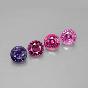 1.47 ct Multicolor Sapphire Stone, Natural Sapphire in Round Facet Shape for Sale