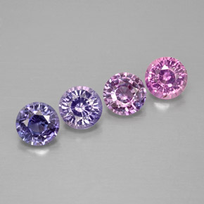 1.32 ct Multicolor Sapphire Gemstone, Sapphire Gem in Round Facet Shape for Sale.