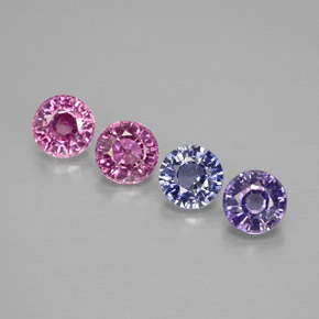 1.28 ct Multicolor Sapphire Gemstone, Sapphire Gem in Round Facet Shape for Sale.