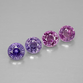 1.32 ct Multicolor Sapphire Gemstone, Sapphire Gem in Round Facet Shape for Sale.