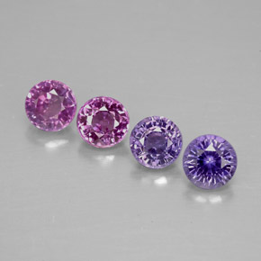 1.32 ct Multicolor Sapphire Stone, Natural Sapphire in Round Facet Shape for Sale