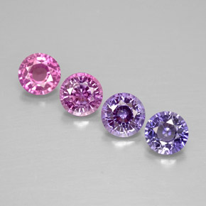 1.41 ct Multicolor Sapphire Gemstone, Sapphire Gem in Round Facet Shape for Sale.
