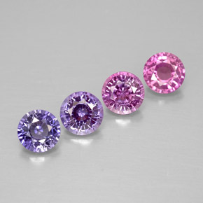 1.41 ct Multicolor Sapphire Stone, Natural Sapphire in Round Facet Shape for Sale