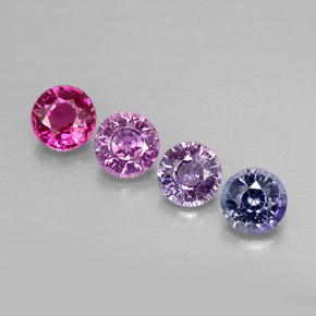 1.22 ct Multicolor Sapphire Gemstone, Sapphire Gem in Round Facet Shape for Sale.