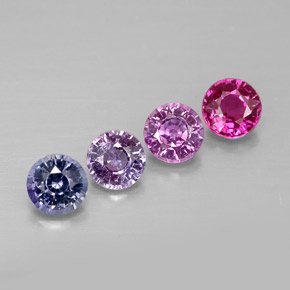 1.22 ct Multicolor Sapphire Stone, Natural Sapphire in Round Facet Shape for Sale