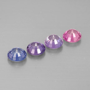 Sapphire Gemstone in 4 mm (calibrated) Size for Sale, Sapphire Stone in Multicolor Color