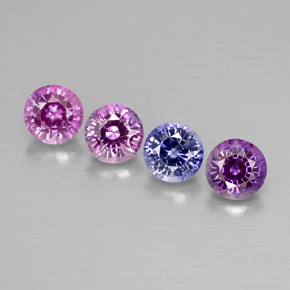 1.46 ct Multicolor Sapphire Gemstone, Sapphire Gem in Round Facet Shape for Sale.