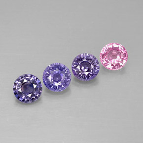 1.31 ct Multicolor Sapphire Gemstone, Sapphire Gem in Round Facet Shape for Sale.