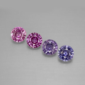 1.20 ct Multicolor Sapphire Gemstone, Sapphire Gem in Round Facet Shape for Sale.