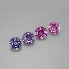 1.20 ct Multicolor Sapphire Stone, Natural Sapphire in Round Facet Shape for Sale