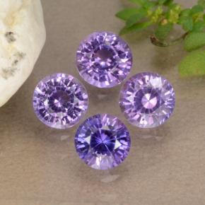 Deep Violet Sapphire Gem - 0.4ct Round Facet (ID: 297708)