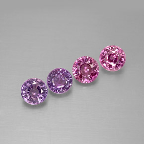 1.37 ct Multicolor Sapphire Gemstone, Sapphire Gem in Round Facet Shape for Sale.