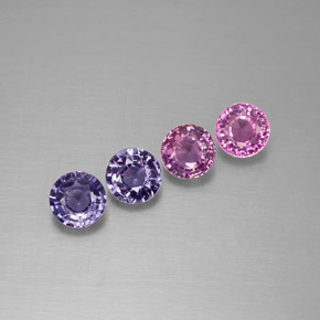 1.14 ct Multicolor Sapphire Stone, Natural Sapphire in Round Facet Shape for Sale