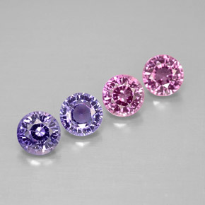 1.41 ct Multicolor Sapphire Gemstone, Sapphire Gem in Round Facet Shape for Sale.