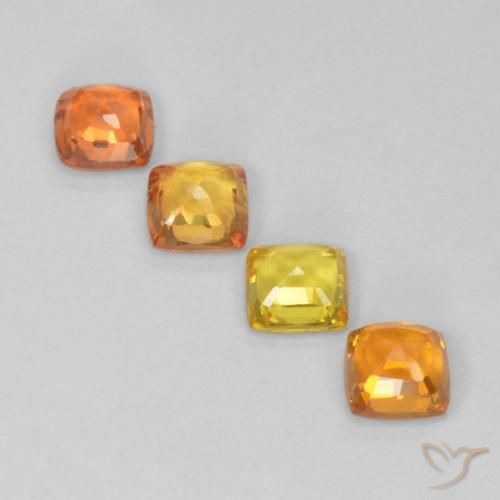 Sapphire Gemstones in 4.1 x 4.1 mm Size for Sale, Sapphire Stones in Multicolor Color