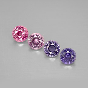 1.28 ct Multicolor Sapphire Gemstone, Sapphire Gem in Round Facet Shape for Sale.