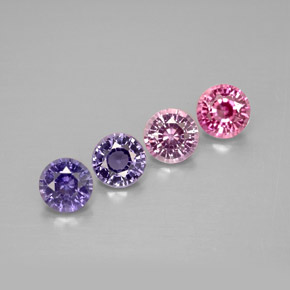 1.28 ct Multicolor Sapphire Stone, Natural Sapphire in Round Facet Shape for Sale