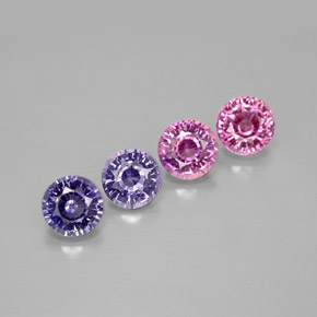 1.53 ct Multicolor Sapphire Gemstone, Sapphire Gem in Round Facet Shape for Sale.