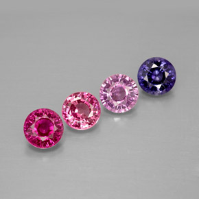 1.58 ct Multicolor Sapphire Gemstone, Sapphire Gem in Round Facet Shape for Sale.