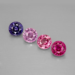 1.58 ct Multicolor Sapphire Stone, Natural Sapphire in Round Facet Shape for Sale
