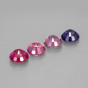 Sapphire Gemstone in 4.3 mm Size for Sale, Sapphire Stone in Multicolor Color