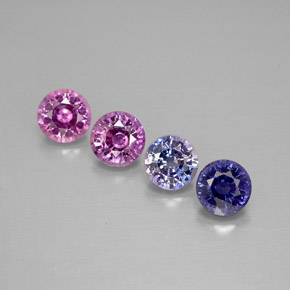 1.48 ct Multicolor Sapphire Gemstone, Sapphire Gem in Round Facet Shape for Sale.