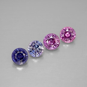 1.48 ct Multicolor Sapphire Stone, Natural Sapphire in Round Facet Shape for Sale