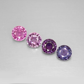 1.24 ct Multicolor Sapphire Gemstone, Sapphire Gem in Round Facet Shape for Sale.
