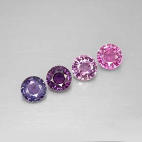 1.24 ct Multicolor Sapphire Stone, Natural Sapphire in Round Facet Shape for Sale
