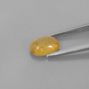 Sapphire Gemstone in 8 x 6 mm (calibrated) Size for Sale, Sapphire Stone in Yellow Golden Color