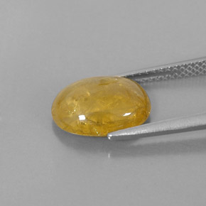 Sapphire Gemstone in 11.3 x 8.6 mm Size for Sale, Sapphire Stone in Yellow Color