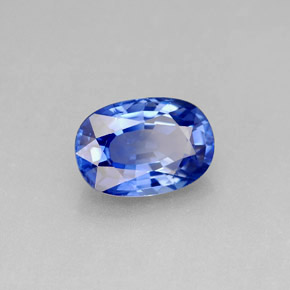 2.15 ct Blue Sapphire Stone, Natural Sapphire in Oval Facet Shape for Sale