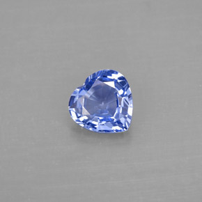 1.17 ct Blue Sapphire Gemstone, Sapphire Gem in Heart Facet Shape for Sale.