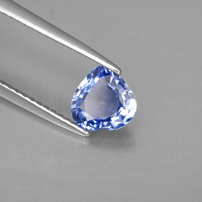1.17 ct Blue Sapphire Stone, Natural Sapphire in Heart Facet Shape for Sale