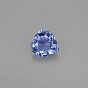 1.23 ct Blue Sapphire Gemstone, Sapphire Gem in Heart Facet Shape for Sale.
