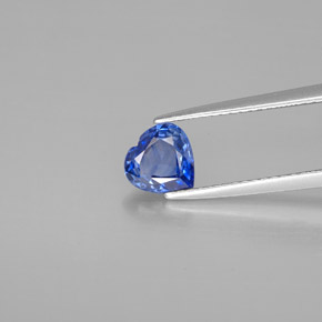 1.12 ct Blue Sapphire Gemstone, Sapphire Gem in Heart Facet Shape for Sale.