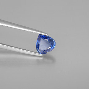 1.12 ct Blue Sapphire Stone, Natural Sapphire in Heart Facet Shape for Sale