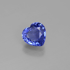1.06 ct Blue Sapphire Stone, Natural Sapphire in Heart Facet Shape for Sale
