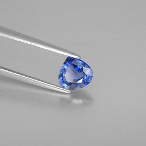 1.29 ct Blue Sapphire Stone, Natural Sapphire in Heart Facet Shape for Sale