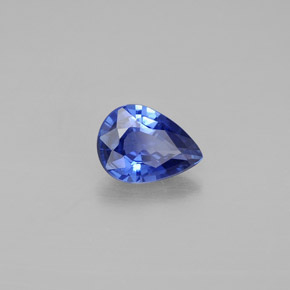 0.80 ct Blue Sapphire Stone, Natural Sapphire in Pear Facet Shape for Sale