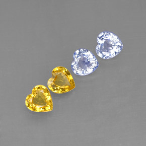 1.04 ct Multicolor Sapphire Gemstone, Sapphire Gem in Heart Facet Shape for Sale.